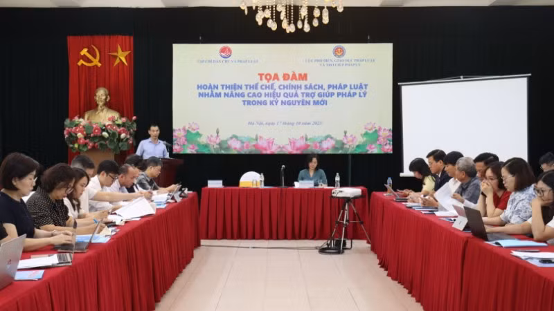 Tọa đàm “Hoàn thiện thể chế, chính sách, pháp luật nhằm nâng cao hiệu quả trợ giúp pháp lý trong kỷ nguyên mới”. (Ảnh: TL)