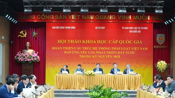 Hội thảo khoa học cấp quốc gia về "Hoàn thiện cấu trúc hệ thống pháp luật Việt Nam đáp ứng yêu cầu phát triển đất nước trong kỷ nguyên mới".