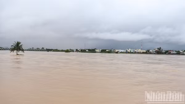 Lũ lớn khiến nhiều vùng ở Quảng Ngãi bị ngập sâu.
