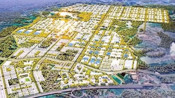 Phối cảnh Khu công nghiệp Phú Bình, Thái Nguyên. (Ảnh: Thế Bình)