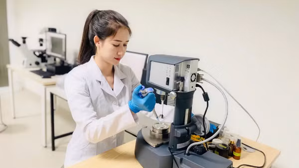 Nghiên cứu khoa học tại phòng thí nghiệm của Viện Hàn lâm Khoa học và Công nghệ Việt Nam. (Ảnh: VÂN NGA)