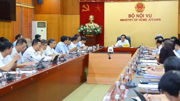 Quang cảnh buổi họp tại Bộ Nội vụ. (Ảnh: Bộ Nội vụ)