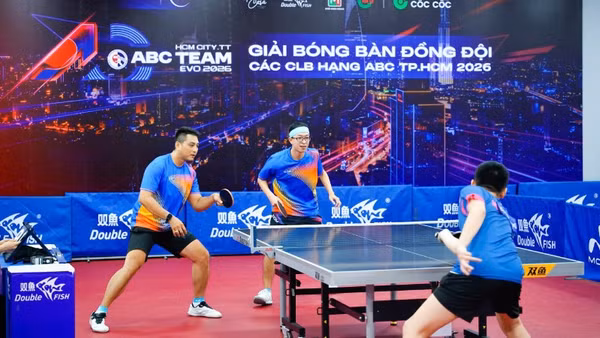 Ngày thi đấu đầu tiên của Giải bóng bàn đồng đội các câu lạc bộ Thành phố Hồ Chí Minh năm 2026 diễn ra với nhịp độ dày đặc