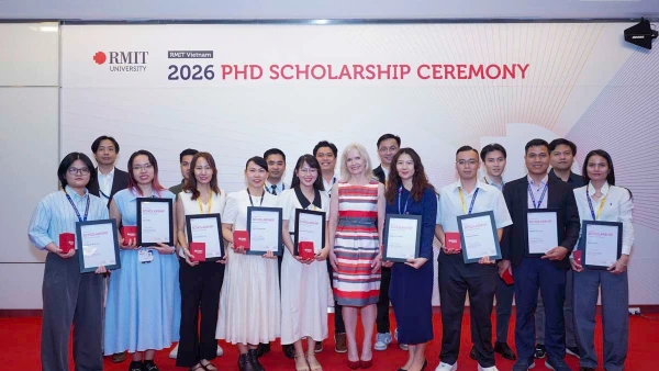Các nghiên cứu sinh nhận học bổng Tiến sĩ tại Khoa Kinh doanh, RMIT Việt Nam.