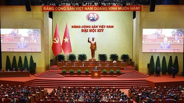 Phiên bế mạc Đại hội XIV của Đảng. Ảnh: TTXVN