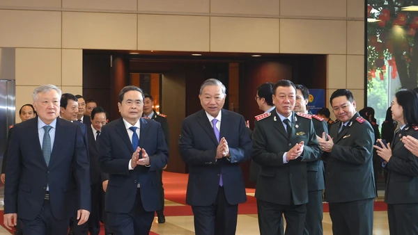 Tổng Bí thư Tô Lâm và các đồng chí lãnh đạo Đảng, Nhà nước dự Lễ kỷ niệm 80 năm Ngày Truyền thống Thanh tra Việt Nam.