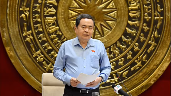 Chủ tịch Quốc hội Trần Thanh Mẫn phát biểu chỉ đạo tại cuộc làm việc.