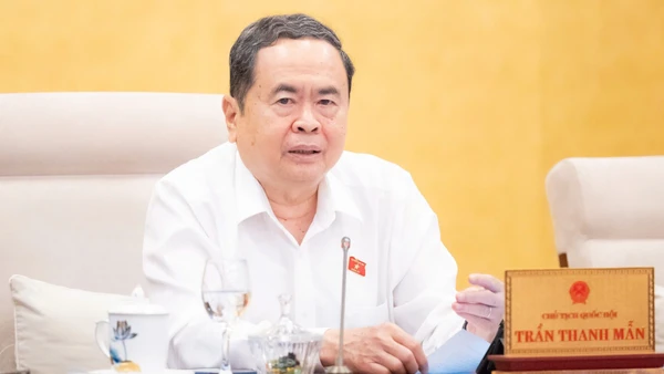 Chủ tịch Quốc hội Trần Thanh Mẫn phát biểu.