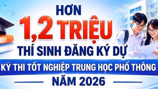 [Infographic] Hơn 1,2 triệu thí sinh đăng ký dự Kỳ thi tốt nghiệp THPT năm 2026