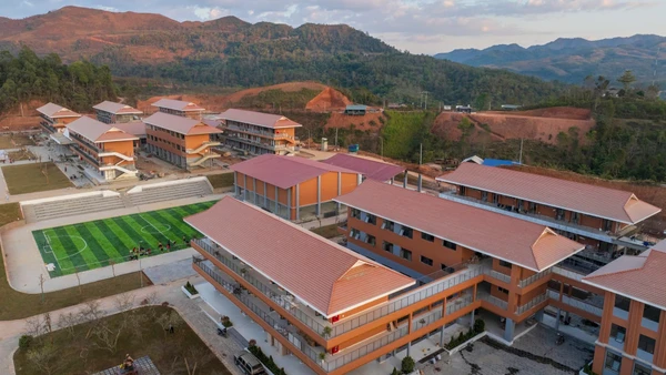 [Ảnh] Hình ảnh trường phổ thông nội trú liên cấp hiện đại bậc nhất vùng biên giới phía bắc