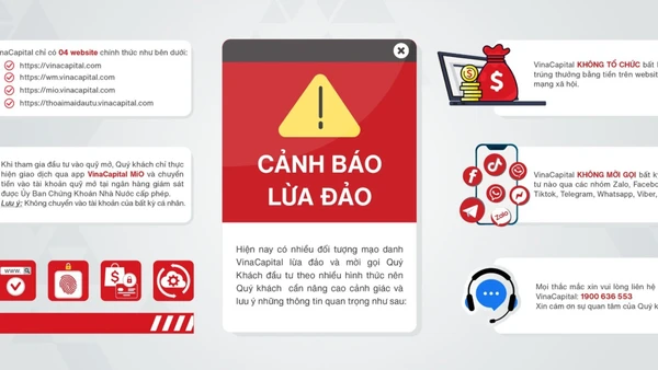 Cảnh báo lừa đảo mạo danh VinaCapital để kêu gọi đầu tư