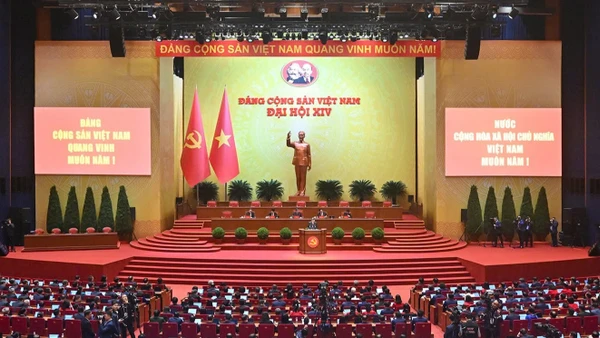 Toàn cảnh phiên họp trù bị Đại hội đại biểu toàn quốc lần thứ XIV của Đảng. (Ảnh: DUY LINH)