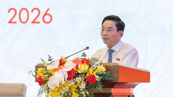 Phó Chủ tịch Quốc hội Nguyễn Doãn Anh phát biểu bế mạc Diễn đàn của Quốc hội về hoạt động giám sát năm 2026. (Ảnh: THỦY NGUYÊN)