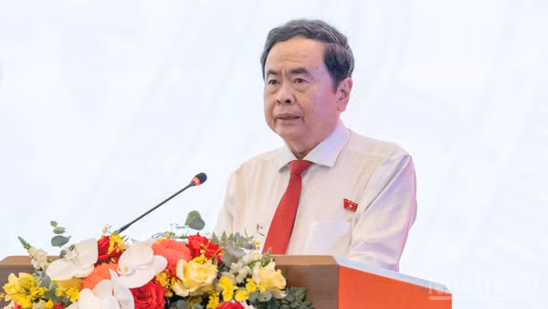 Chủ tịch Quốc hội Trần Thanh Mẫn phát biểu khai mạc Diễn đàn. (Ảnh: THỦY NGUYÊN)