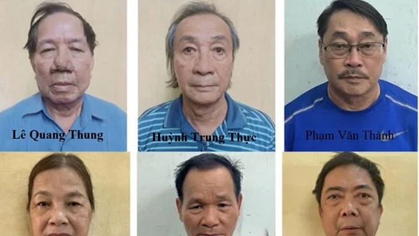 Các bị can bị truy tố. (Ảnh: Bộ Công an)