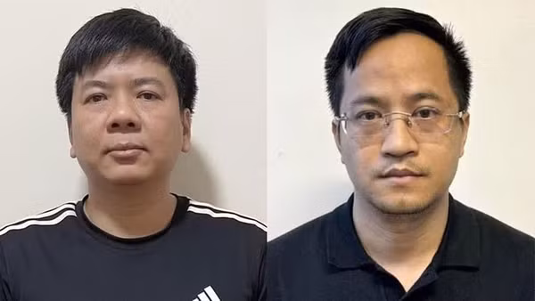 Bị can Nguyễn Ngọc Thủy và Đặng Văn Hiển. (Nguồn: Bộ Công an)