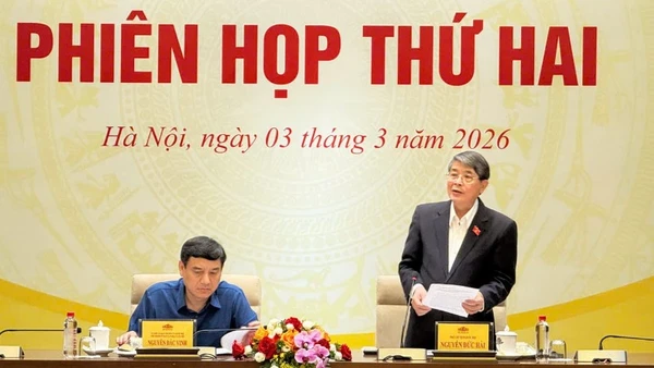 Phó Chủ tịch Quốc hội Nguyễn Đức Hải phát biểu tại phiên họp.