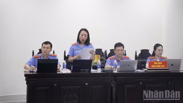 Đại diện Viện Kiểm sát tại phiên tòa.