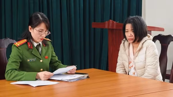 Bị cáo Trương Thị Bắc tại cơ quan điều tra. (Ảnh: Bộ Công an)