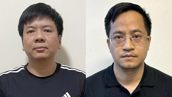 Bị can Nguyễn Ngọc Thủy và Đặng Văn Hiển. (Nguồn: Bộ Công an)