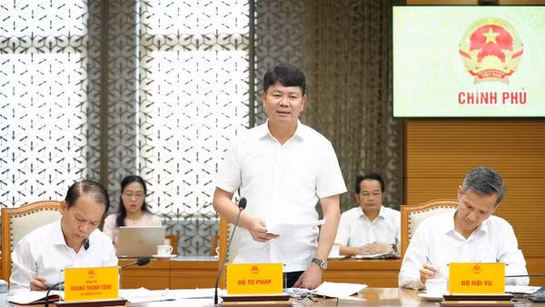 Thứ trưởng Tư pháp Nguyễn Thanh Tịnh. (Ảnh: H.THU)
