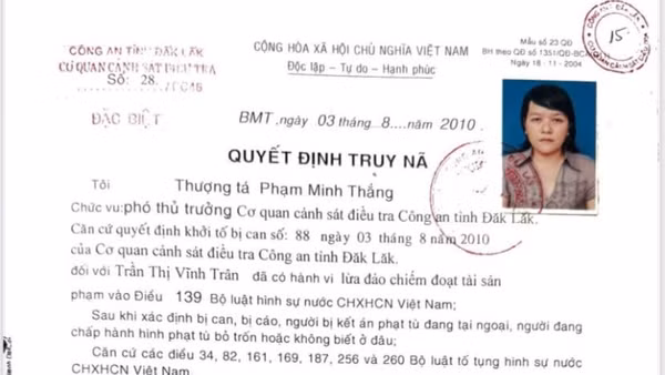 Truy nã đặc biệt đối tượng “Lừa đảo chiếm đoạt tài sản” ở Đắk Lắk