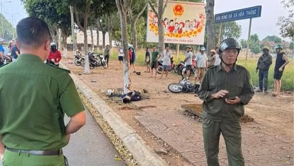 Hiện trường vụ tai nạn.