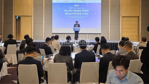 Hội thảo Công bố Bản đồ chuỗi giá trị ngành điện-điện tử Việt Nam. (Ảnh: KIM DUNG)