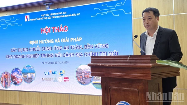 Phó Cục trưởng Xúc tiến thương mại Bùi Quang Hưng. (Ảnh: KIM DUNG)