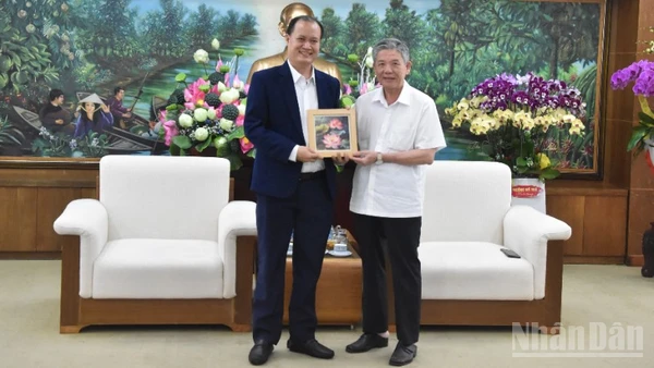 Công ty cổ phần Tập đoàn năng lượng Việt Sin đến Đồng Tháp để tìm hiểu cơ hội hợp tác.