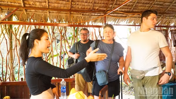 Du lịch nông nghiệp ở Tân Hòa đang trở thành định hướng phát triển chính của địa phương.