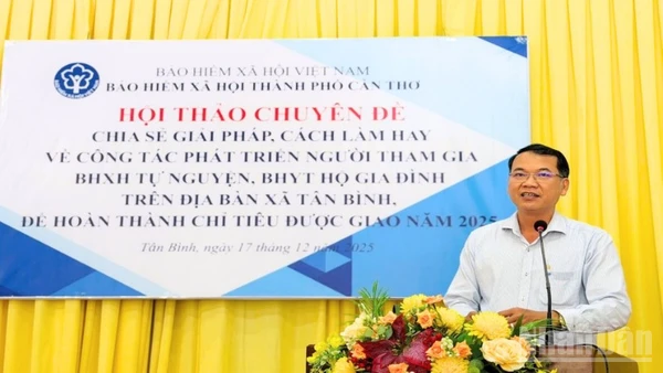 Ông Nguyễn Thanh Tâm, Phó Giám đốc Bảo hiểm xã hội thành phố Cần Thơ.