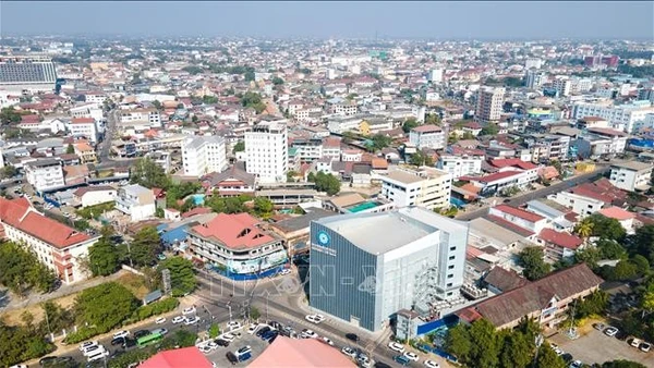 Một góc Thủ đô Vientiane, Trung tâm chính trị kinh tế-văn hóa của Lào. (Ảnh tư liệu: Đỗ Bá Thành/TTXVN)
