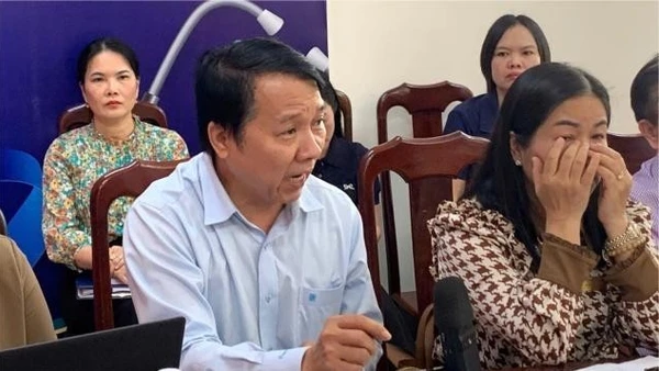 Ông Nguyễn Đăng Giáp, Giám đốc Bệnh viện đa khoa vùng Tây Nguyên thông tin với báo chí khi xảy ra vụ việc.