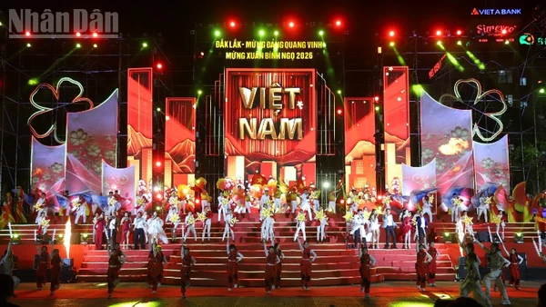 Chương trình nghệ thuật đặc sắc đêm Giao thừa đón Tết Nguyên đán Bính Ngọ 2026 với chủ đề “Đắk Lắk-Đại ngàn và biển lớn, khát vọng vươn xa”.