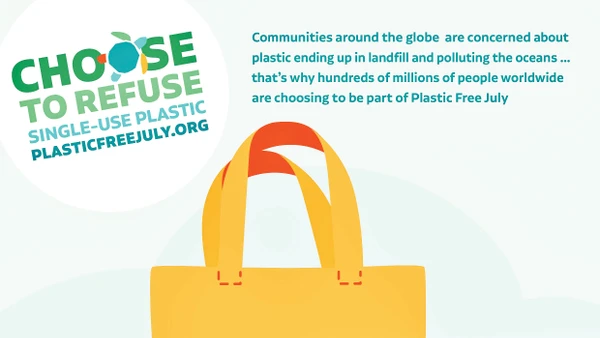 Poster quảng bá không dùng túi nhựa Nguồn: plasticfreejuly.org
