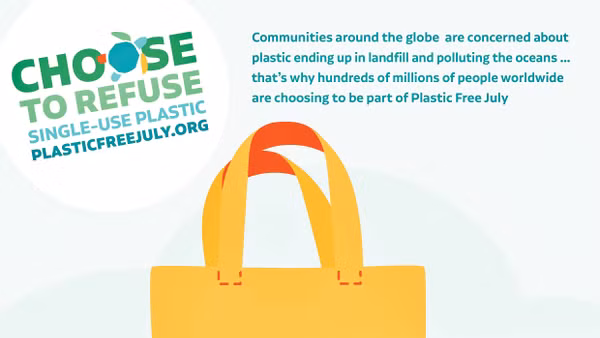 Poster quảng bá không dùng túi nhựa Nguồn: plasticfreejuly.org