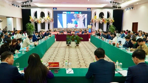 Hội nghị thu hút nhiều đại biểu tham dự và đóng góp ý kiến, giải pháp.