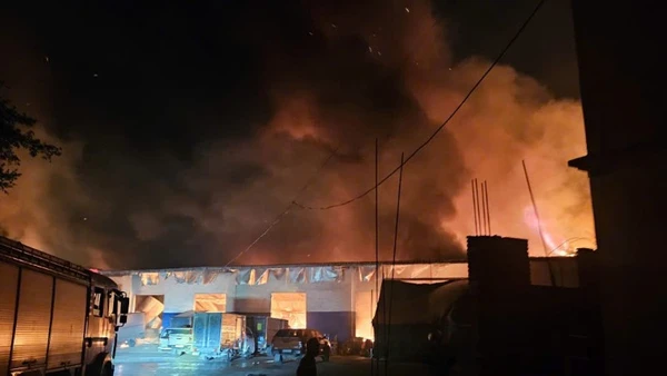 Hiện trường vụ cháy.