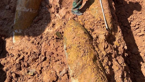 3 quả bom được phát hiện tại khu vực cánh đồng.