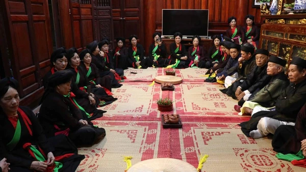 Canh hát của người quan họ.