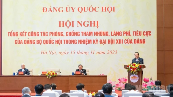 Quang cảnh hội nghị tại Nhà Quốc hội. (Ảnh: DUY LINH)