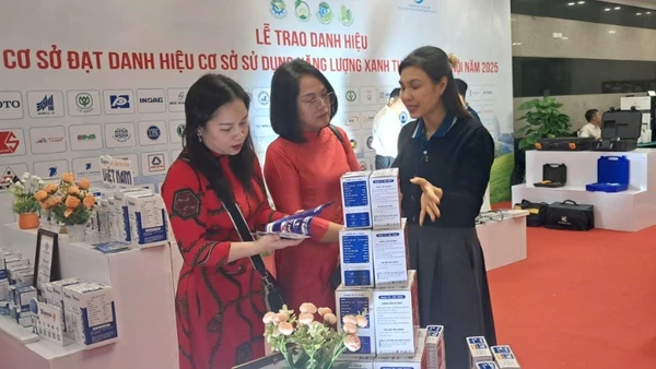 Doanh nghiệp giới thiệu các giải pháp sử dụng năng lượng tiết kiệm và hiệu quả tại buổi lễ.