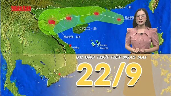 [Video] Dự báo thời tiết đêm nay và ngày mai 22/9/2025: Bão Ragasa đạt cấp 16 khi vào biển Đông