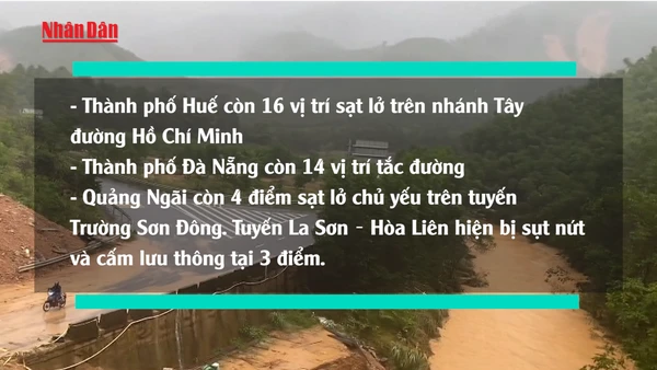 [Video] Giao thông miền Trung thiệt hại nặng nề do mưa lũ