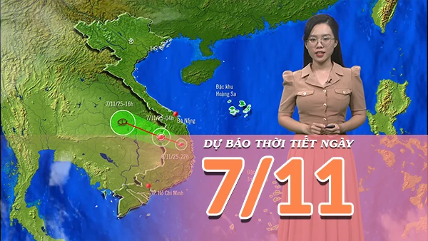[Video] Dự báo thời tiết ngày 7/11/2025: Hoàn lưu bão gây mưa lớn ở Trung Bộ, trọng tâm mưa từ TP Đà Nẵng đến Đắk Lắk 