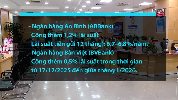 [Video] Lãi suất huy động tăng mạnh, nhiều ngân hàng niêm yết mức 7–8%/năm
