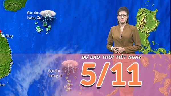[Video] Dự báo thời tiết ngày 5/11/2025: Bắc Bộ trời chuyển tạnh ráo
