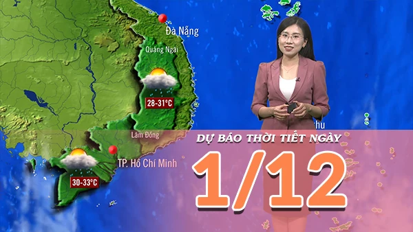 [Video] Dự báo thời tiết ngày 1/12/2025: Bão số 15 có khả năng tan trên biển