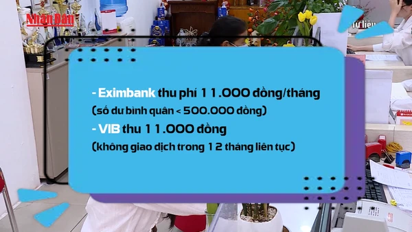 [Video] Nhiều ngân hàng áp dụng phí với tài khoản không đủ số dư bình quân